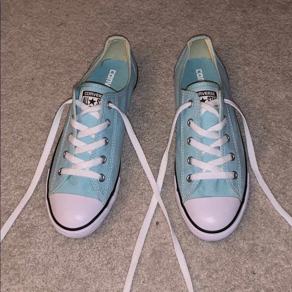 Teal Blue Low Top Converse